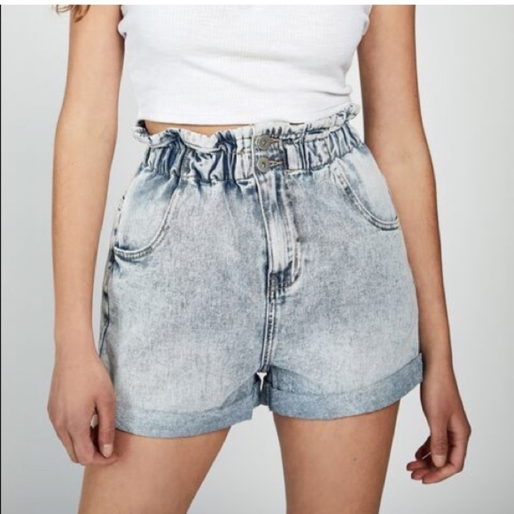 Cotton On Paperbag Denim Shorts size 4